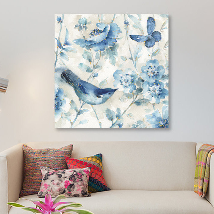 «Indigold XI», reproduction sur toile, H 12 po x l 12 po x P 0,75 po, Toile tendue