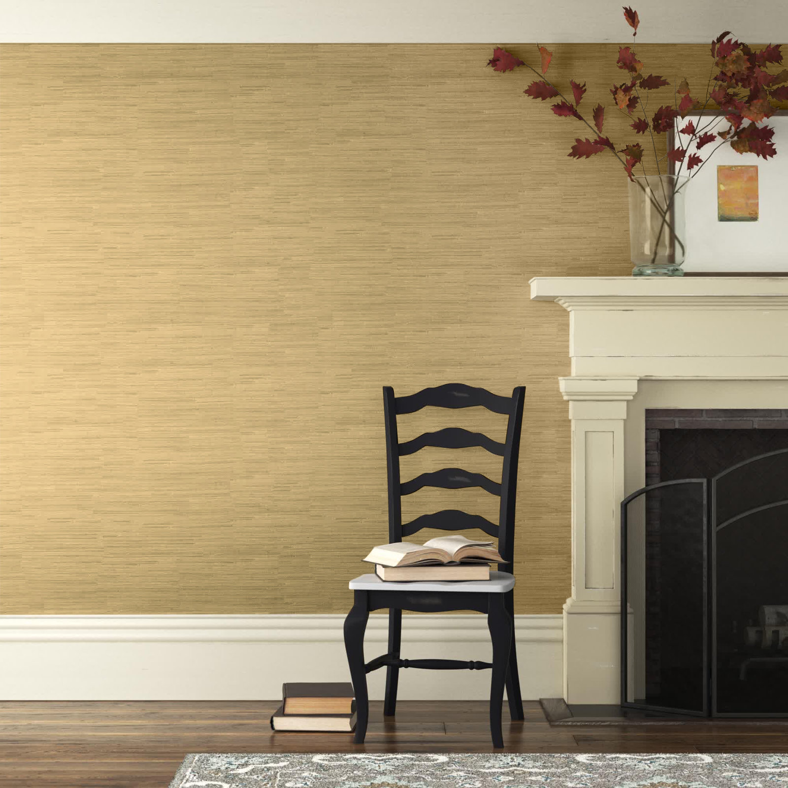 Kent Grass Cloth Wallpaper, Beige