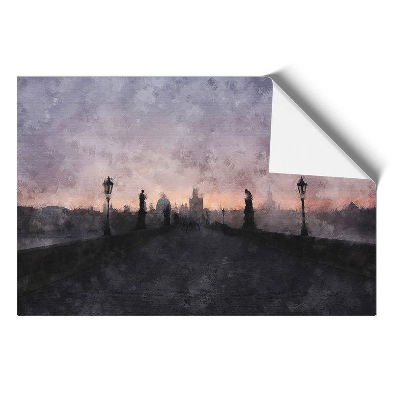 Charles Bridge In Prague Vol.2 - No Frame Painting, 21cm H x 30cm W x 0.1cm D