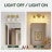 3-Light Dimmable Vanity Light With Water Glass Shades Brushed Gold Finish-125104605