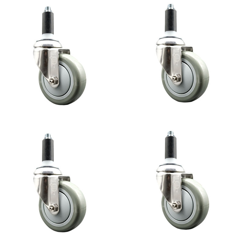 Polyurethane Casters, Gray