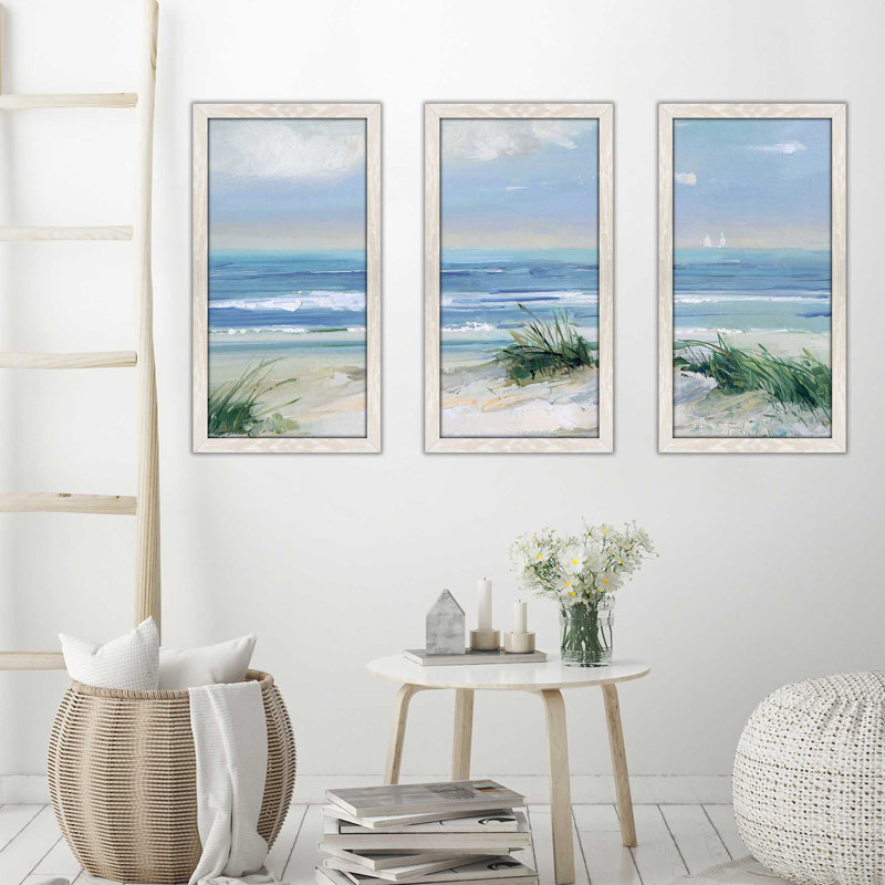 Baylum Coastal Breezes par - 3 pièces, cadre photo unique, H 33,5 po x l 52,5 po x P 1 po