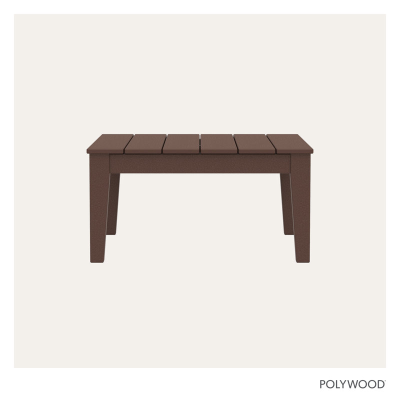 POLYWOOD Newport 36" Conversation Table, Mahogany