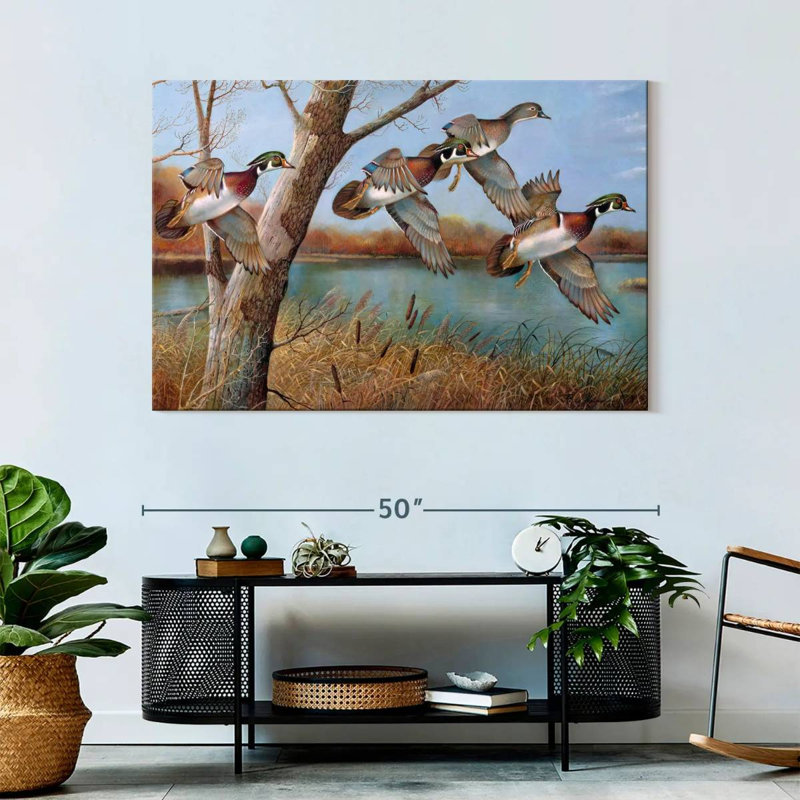 Brampt Flying Wood Ducks, 32" H x 48" W