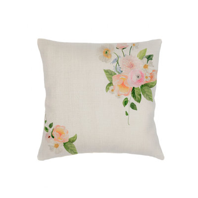 Coussin en lin beige 20 x 20