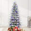 Sapin de Noël préilluminé de 2,4 m (8 pi) en PE et PVC floqué, avec 2679 branches et 520 lumières DEL bicolores-237760269