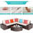 6 Pieces Patio Sofa Seating Group with Cushions