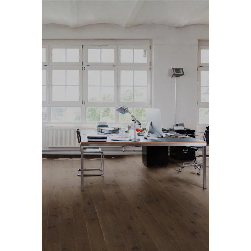 Plancher de bois franc d'ingénierie Sorel en chêne blanc, 7/8 po d'épaisseur x 7,5 po de largeur, à rainure et languette, fini lisse (20,05 pi²/boîte)
