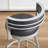 Ayala Rowan 26.6" Modern Swivel Leather Counter Stool withCurved Back and Metal Frame-690137985