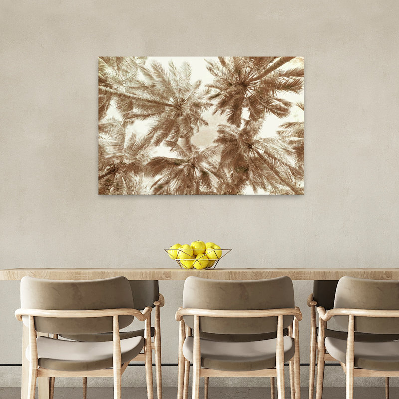 Palmier, silhouette tranquille, palmier abstrait, art côtier, H 24 po x l 36 po