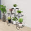 Présentoir à plantes en métal 6 pots pour jardin de balcon
