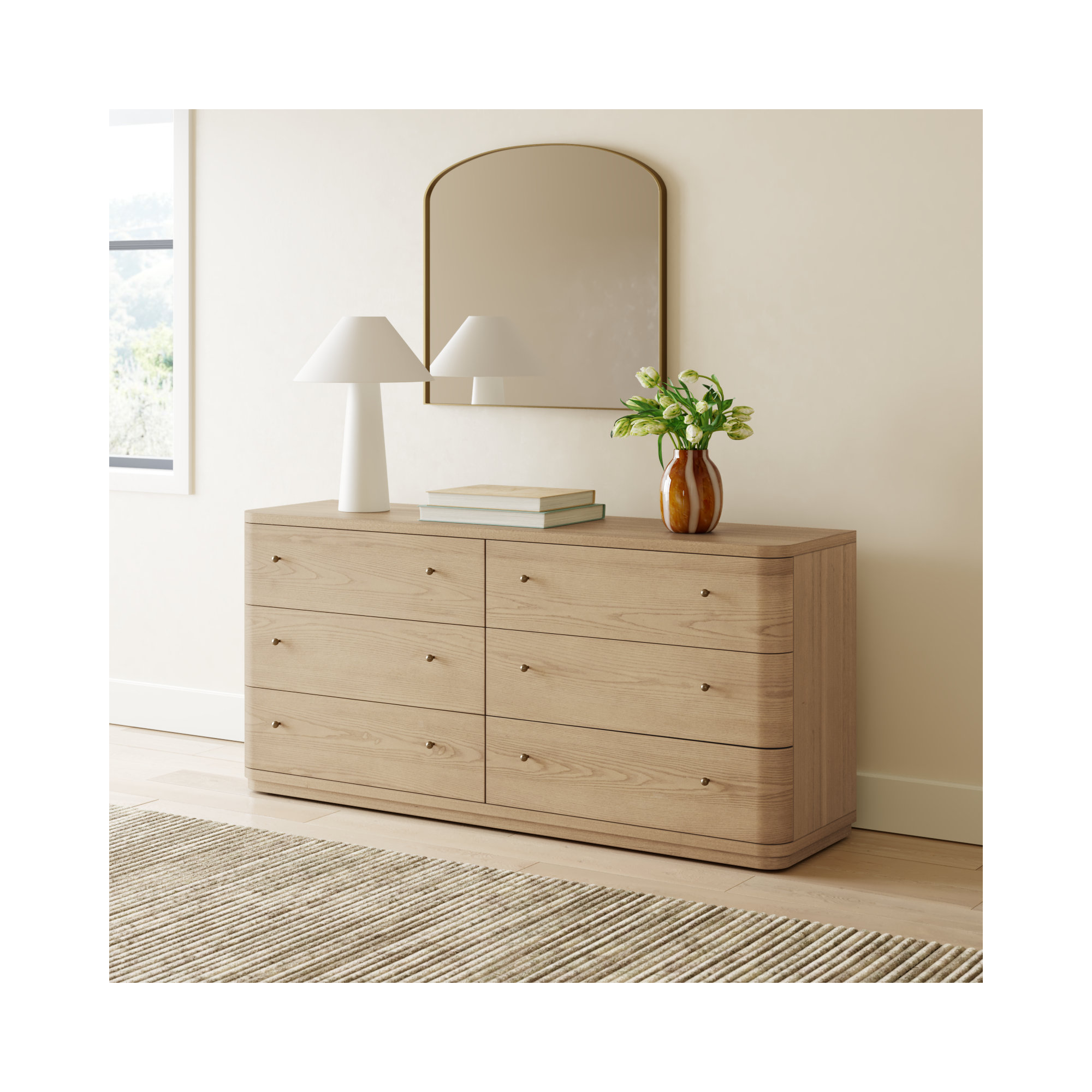 Lucie 6-Drawer Dresser