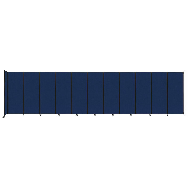 Paravent pliant, Bleu marine, H 90 po x l 366 po x P 12 po, 5