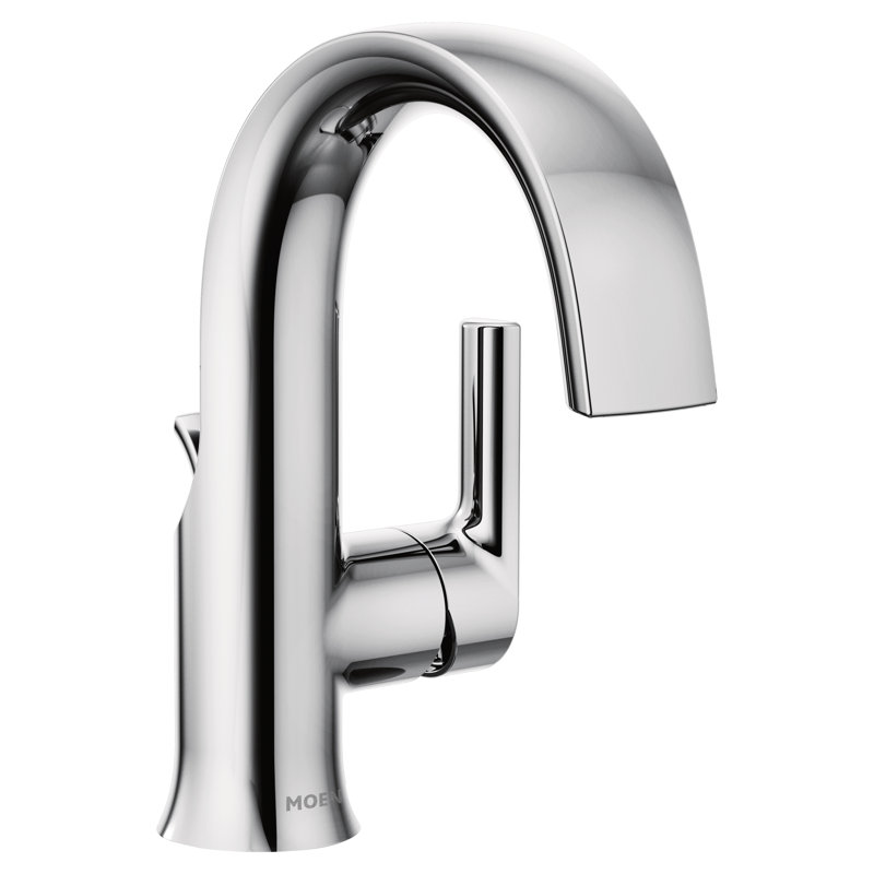 Doux Single Hole Bathroom Faucet with Drain Assembly, Chrome