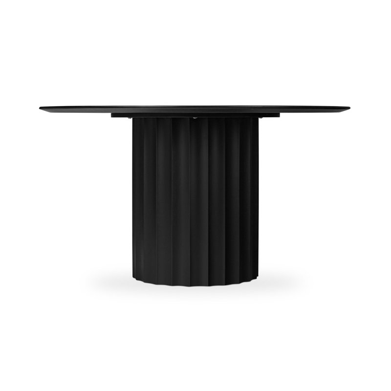 Scalloped Dining Table-Brushed Ebony, Brushed Ebony