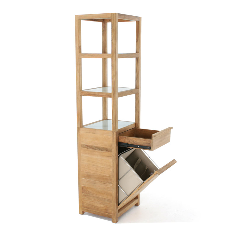 Solid Wood Free-Standing Bathroom Storage Furniture Set