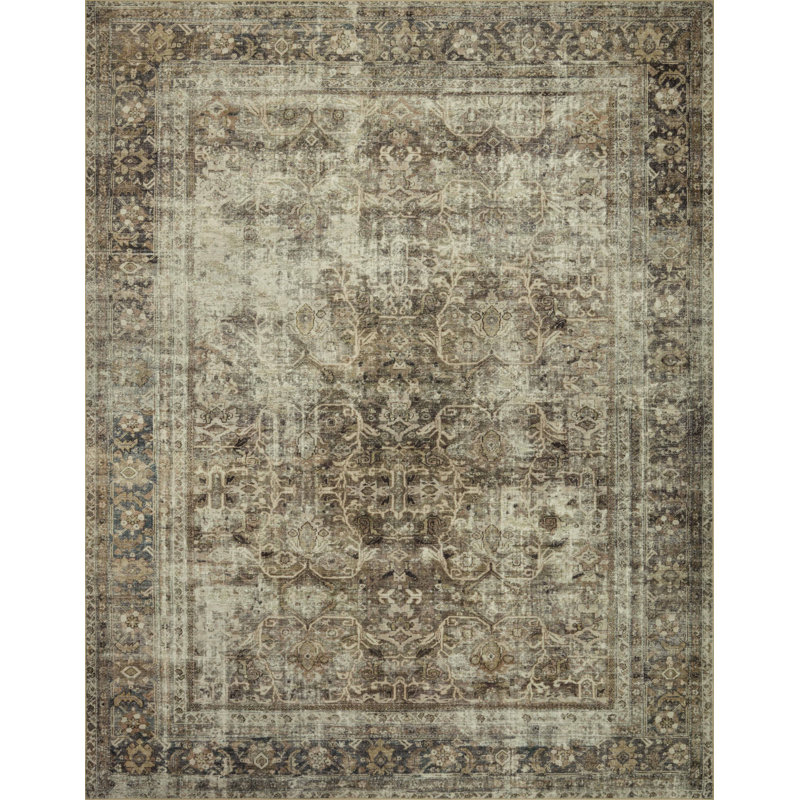Tapis de galets / taupe lavable à la machine Magnolia Home par Joanna Gaines X Loloi Sinclair