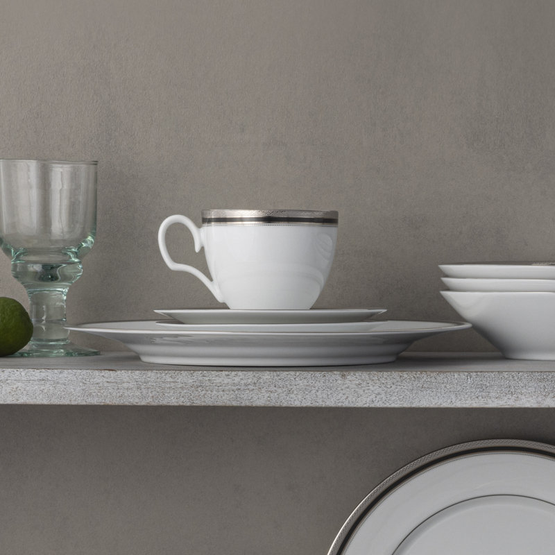 Service de vaisselle 50 pièces Noritake Austin Platinum, service pour 8