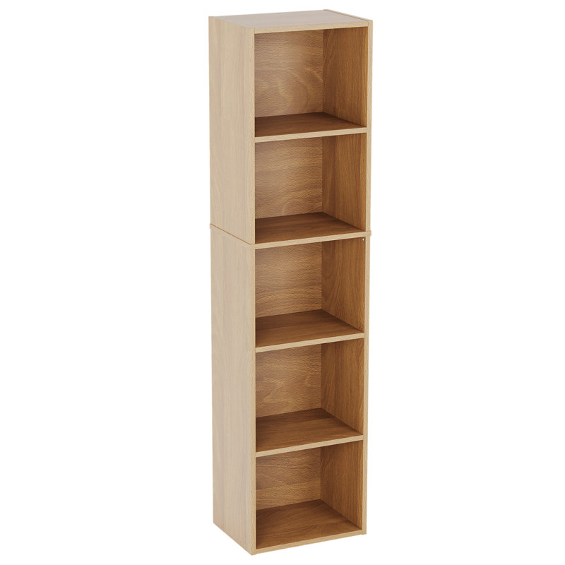 Gerardi 32cm W Standard Bookcase, Oak, 132 cm H x 32 cm W