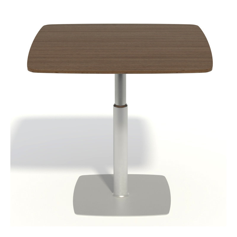 Ensemble de table carrée avec chaises, Blanc, H 28 po à 44 po x l 36 po x P 36 po, Noyer naturel