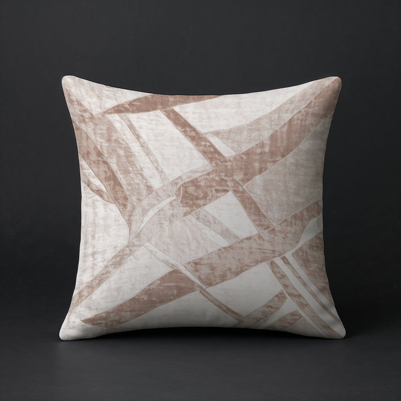 Coussin décoratif intérieur / extérieur gris Modern Modern, Carré 20 po, Gris abstrait 63