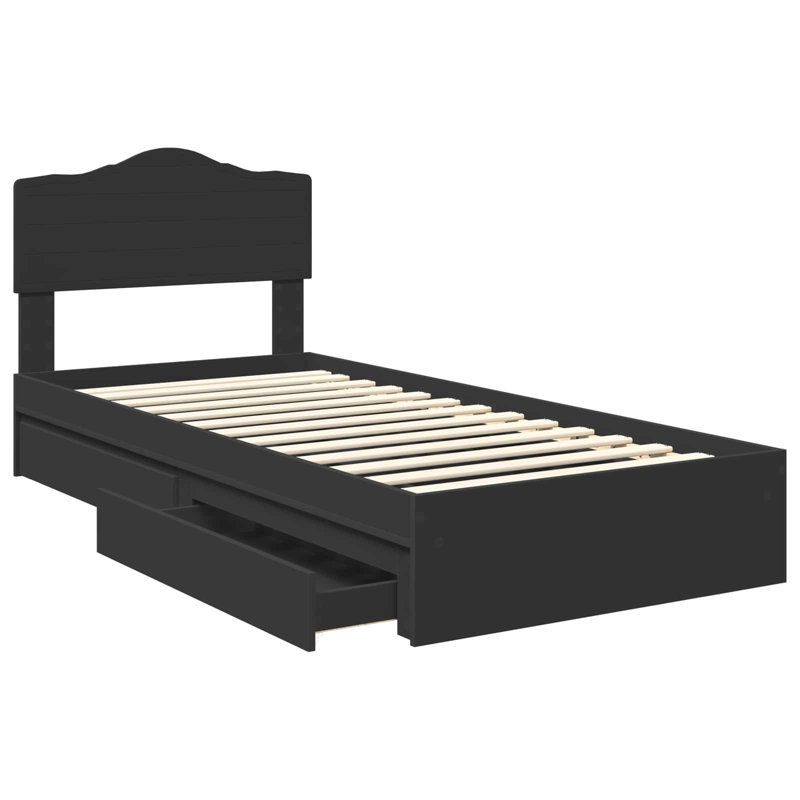 Bed, Small Single (2'6), Black
