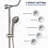 Shower System With Rain Showerhead, 5Function Hand Shower, Adjustable Slide Bar And Soap Dish For Bathroom Shower Faucet Set, Brushed Nickel Finish