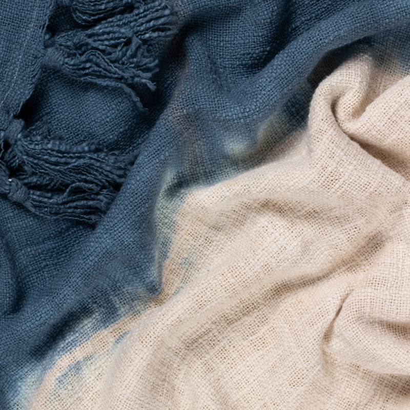 Mizu Knitted Throw Blanket, Ink