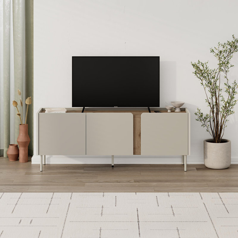 TV Stand for TVs up to 49", Sandstone/Brown