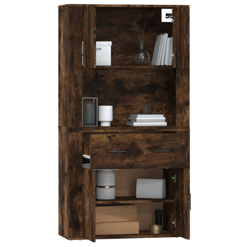 Vidaxl 80cm Sideboard, Brown/Black