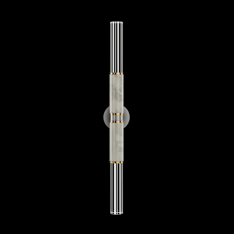 LED Wallchiere, Ombre Silver/Brass/Smoke