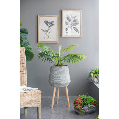 Support pour plante en ciment 14,6 x 14,6 x 28 po