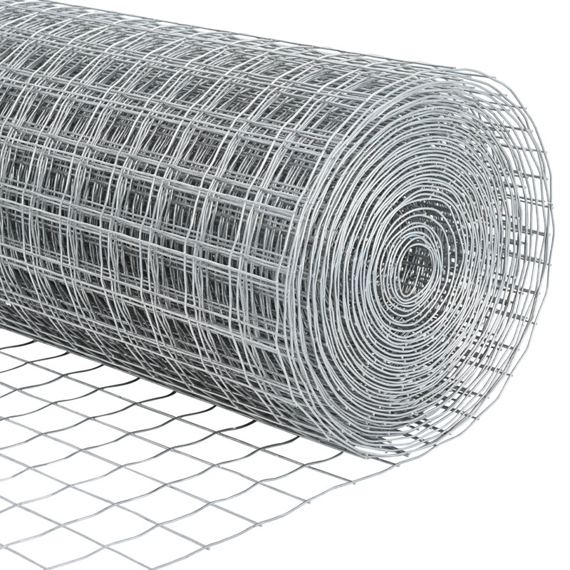 Galvanised Steel Border Fencing, Silver, 40 x 1000 x 0.2 cm
