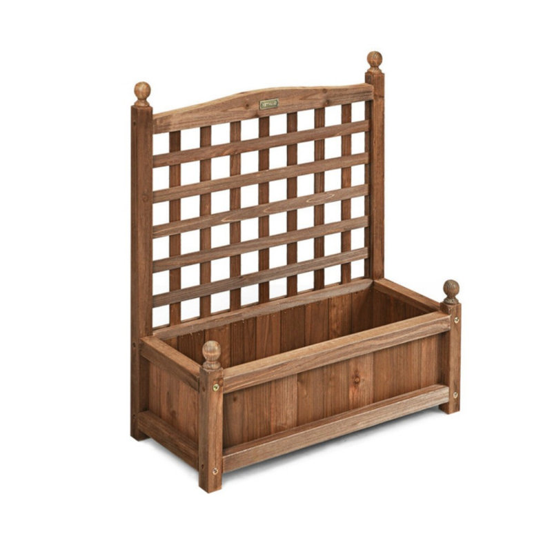 Bragg Wood Elevated Planter, 2, 30" H x 11" W x 25" D