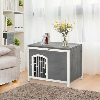 Maison pour animaux pliable polyvalente en bois pour une utilisation intérieure et extérieure avec de multiples caractéristiques pratiques