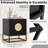 2 PCS Fluted Nightstand with 2 Drawers with Pine Wood Handles & Metal Frame Black-982202394-982202393