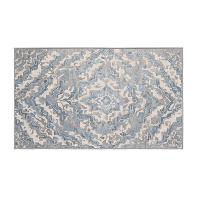 Machine Washable Gray Area Rug