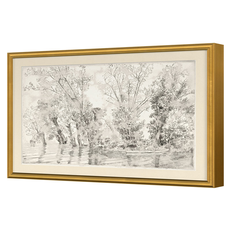 Vintage Etched Landscape 2 Print by Pastars, Cynthia