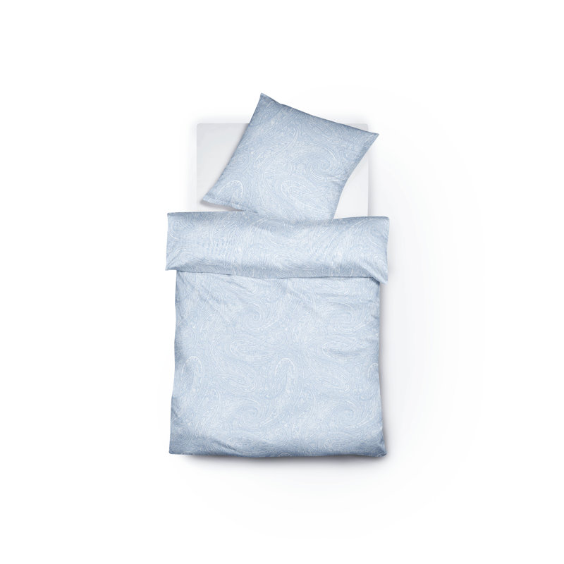 Halbleinen Provence Cotton Blend, Linen Solid Colour Duvet Cover Set with Pillow Shams, Single - 1 Pillowcase (80 x 80 cm)