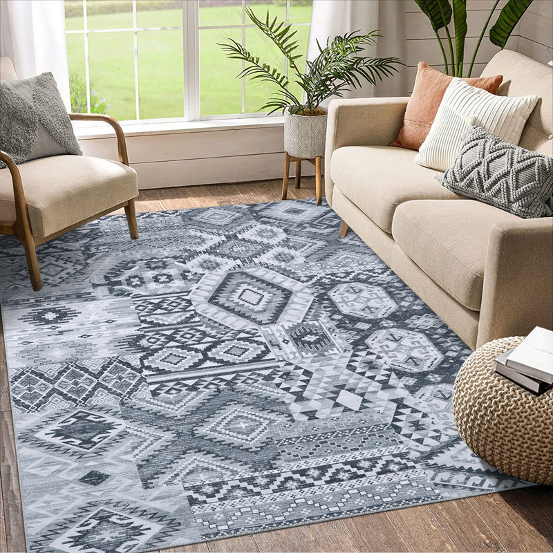 Tapis Ryma avec envers antidérapant, Rectangle 6 pi x 9 pi