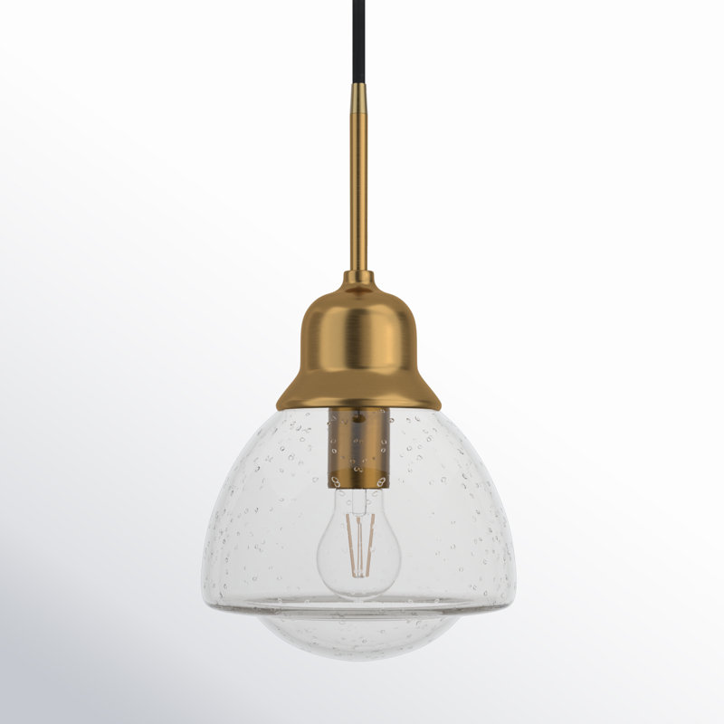 Luminaire suspendu simple à 1 lumière Katarina, Bullé, Laiton