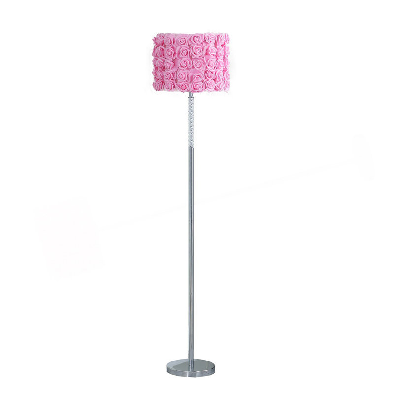 Lampe sur pied en acrylique / métal 63 "In Pink Roses In Bloom, Pink