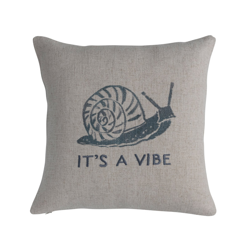 Rayon/Viscose Throw Pillow, Snail