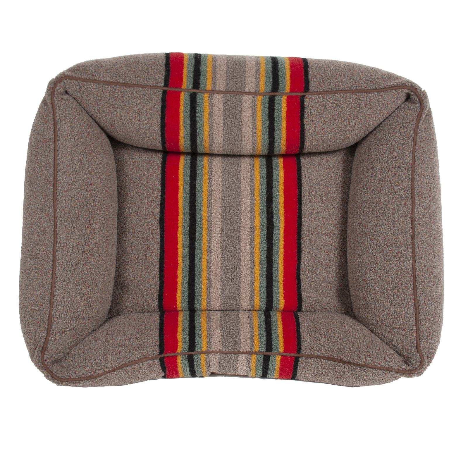 Yakima Striped Pet Bed, Umber Striped Sherpa, Large (36" W x 27" D x 10" H)