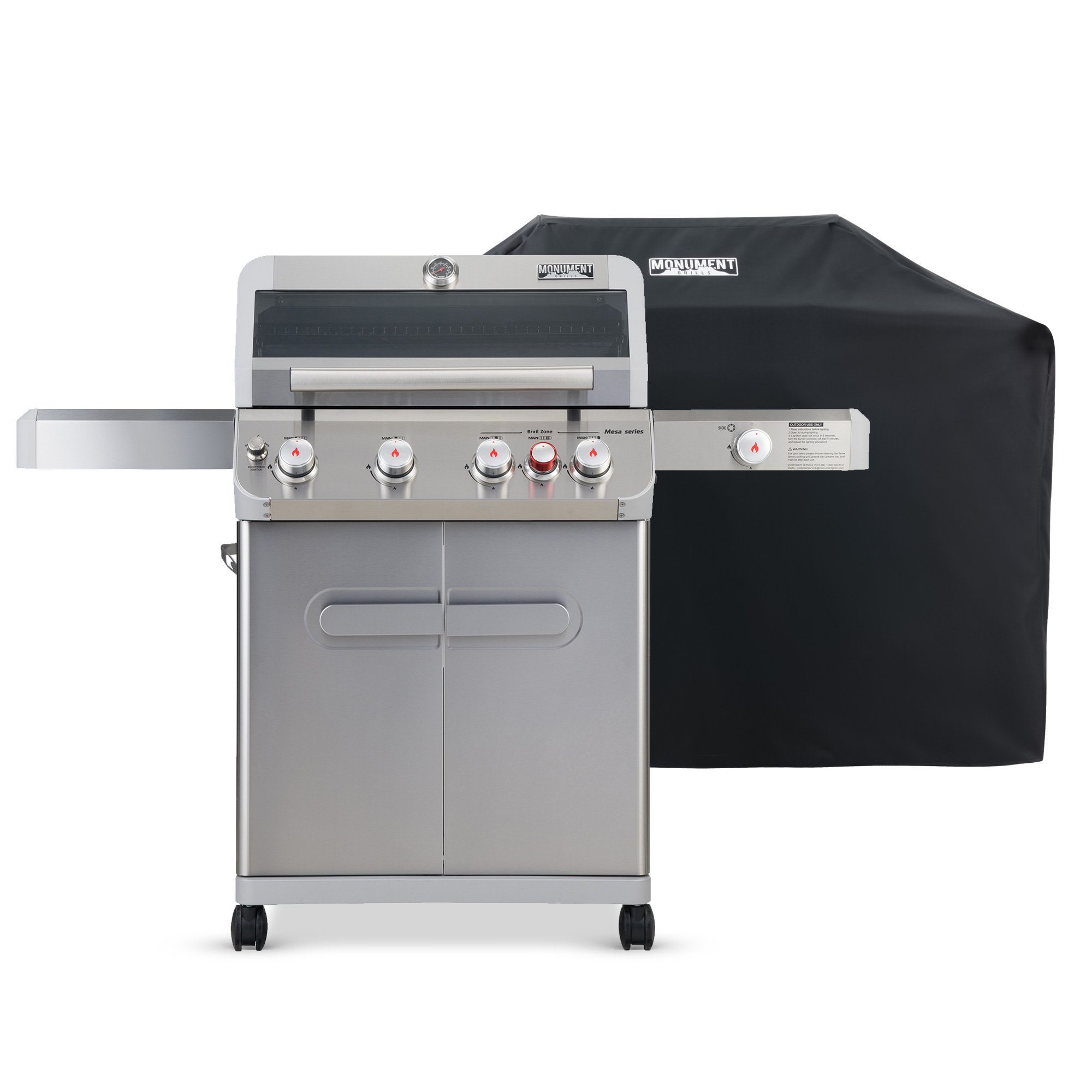 Lot De 4 Couvercles De Plaque Chauffante Pour Barbecue - Acier Inoxydable - Dimensions 408x98x35 Mm - Neuf
