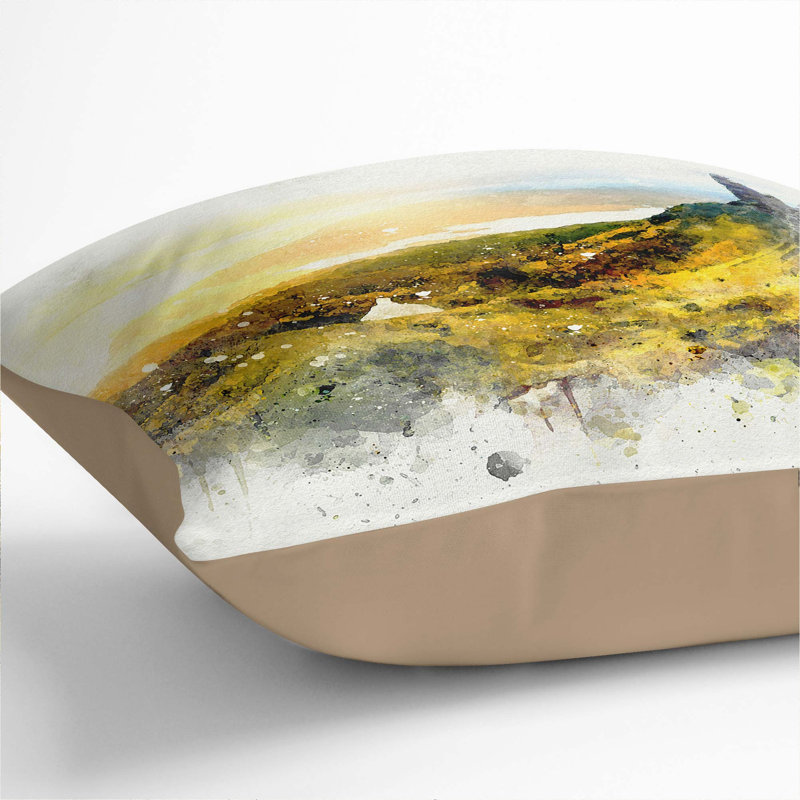 Square Throw Cushion, Stone, 40cm H x 40cm W x 15cm D
