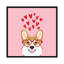 « corgi love verres », reproduction sur toile tendue Pet Friendly-72432216-72432217-72432226