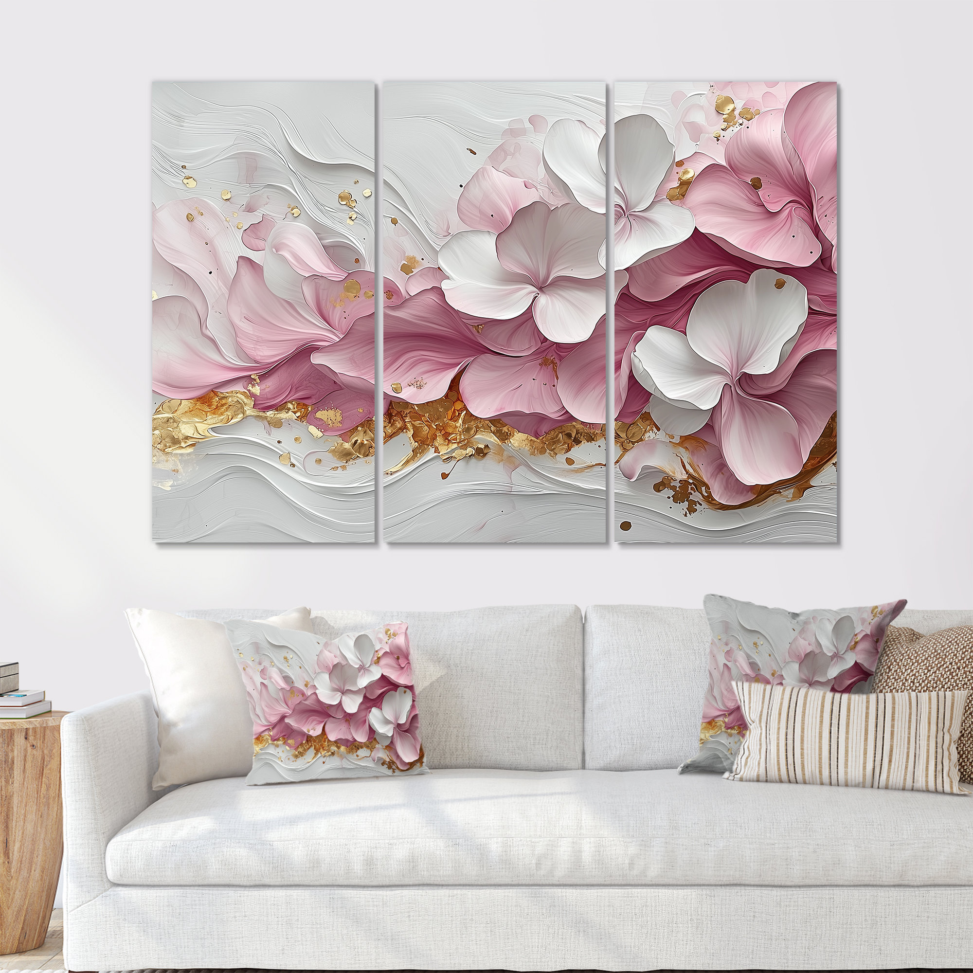 Mercer41 Pink Elegant Veins Of Flower Petals VIII - Flowers Wall Art ...