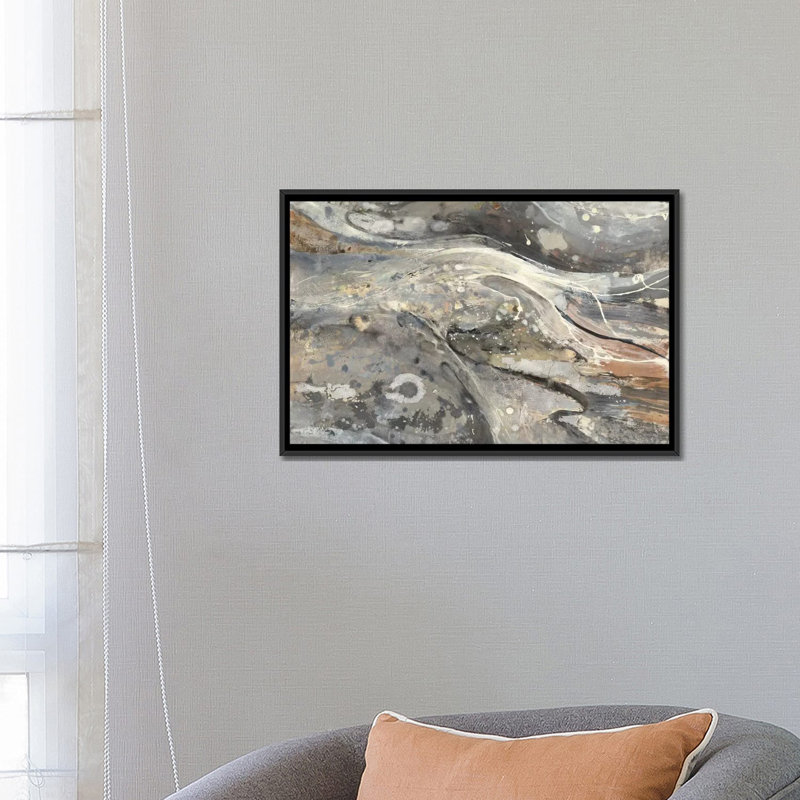 «Minerals III», reproduction d'art rectangulaire sur toile tendue, H 18 po x l 26 po x p 1,5 po, Toile avec cadre noir