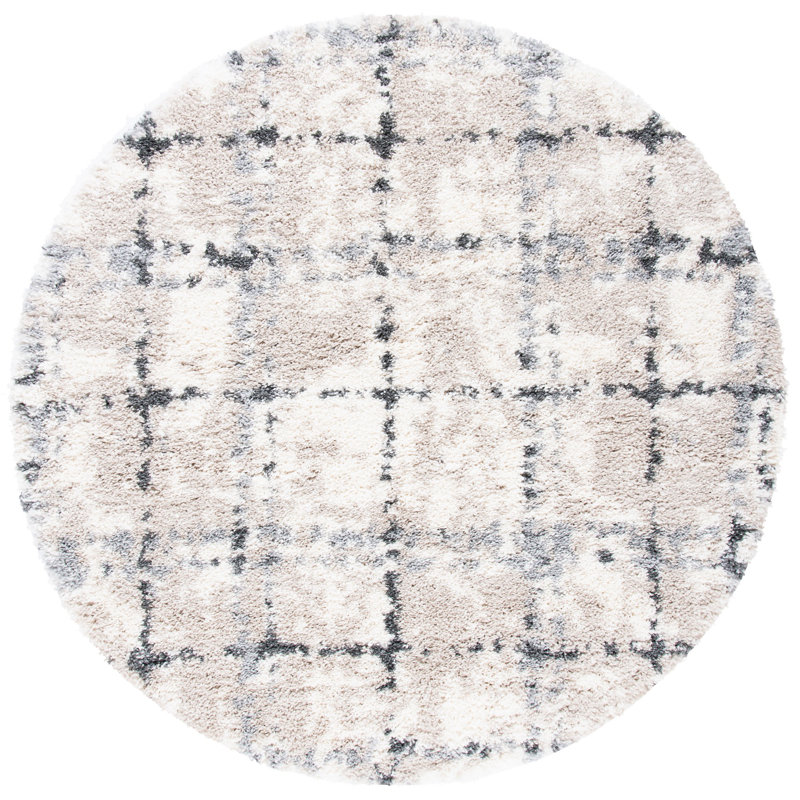 Hartz Shag 800 Performance Geometric Rug, Round 6'7"